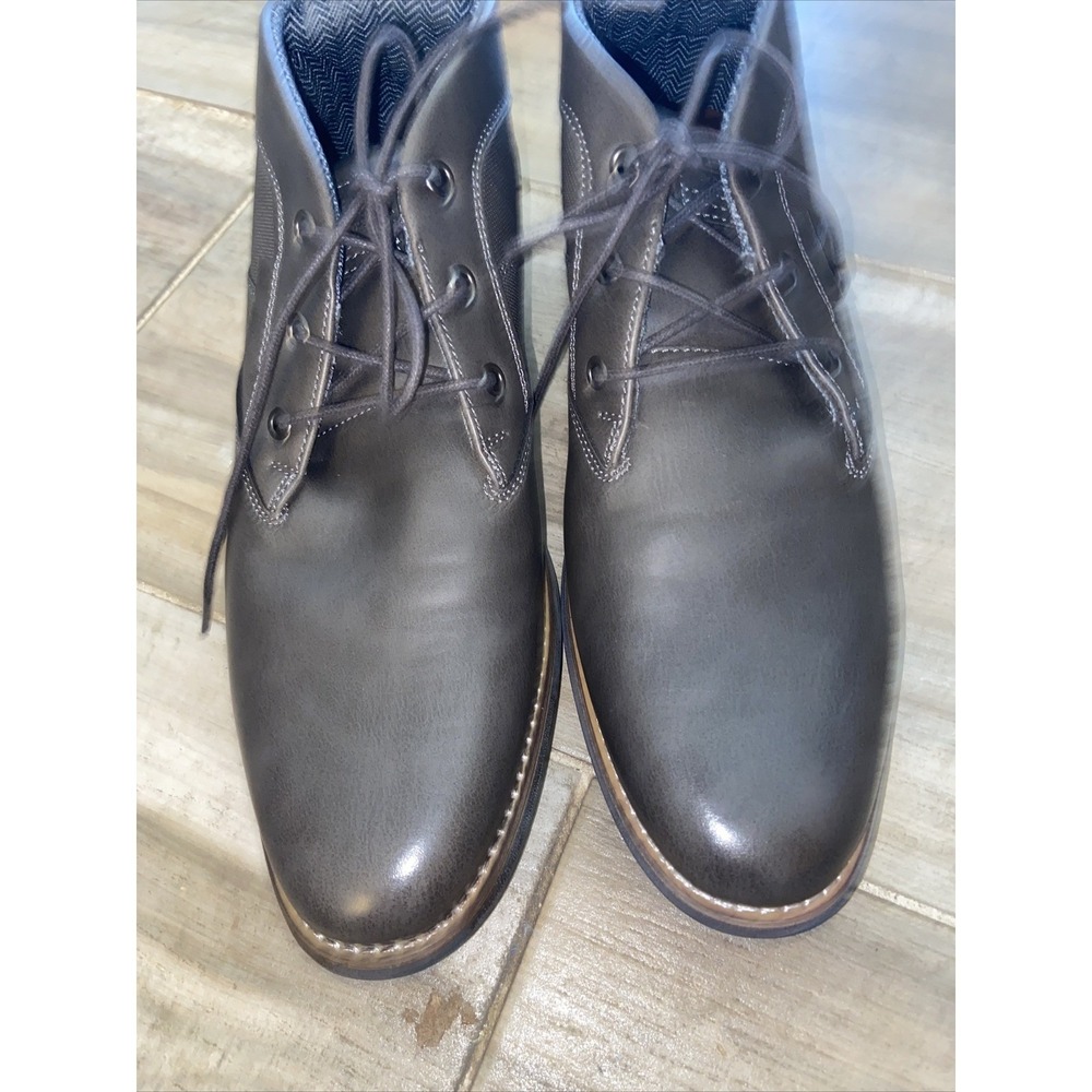 B-52 by Bullboxer Bryer Men's Size 9 Grey Leather Casual Dress Lace Up‎ Shoes-